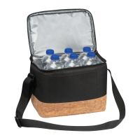 Polyester cooler bag with cork bottom