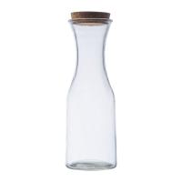 Glass carafe with cork lid