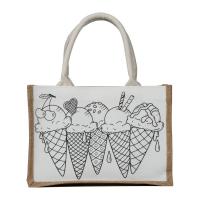 Jute cotton bag for colouring in