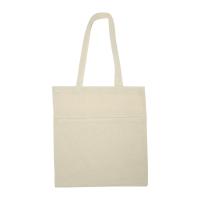 Cotton bag with closable front pocket