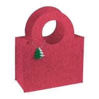 Felt bag with fir tree pendant