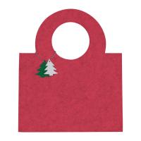 Felt bag with fir tree pendant