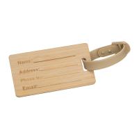 Bamboo luggage tag