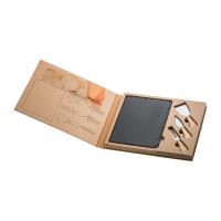 Cheese set with slate cutting board