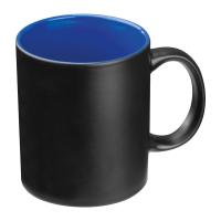 Black mug with colored inside, 300 ml