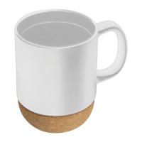 Ceramic mug with cork ground