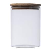 Borosilicate glass jar with bamboo lid, 700 ml