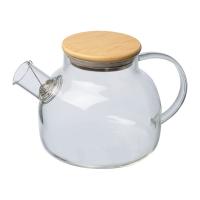 Glass jug with bamboo lid, 1000ml