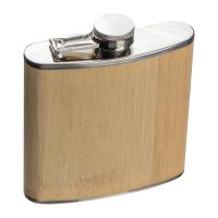 Hip flask with bamboo cover, 170 ml
