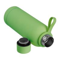 Rubberised drinking bottle with loop, 500 ml
