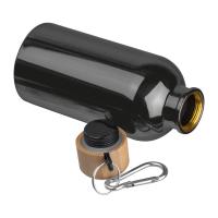 Stainless steel drinking bottle with carabiner, 40