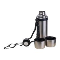 Vacuum insulated flask with cups, 1000 ml