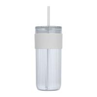 Drinking cup with straw, 660 ml