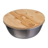 Salad bowl with bamboo lid, 2000 ml