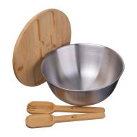 Salad bowl with bamboo lid, 2000 ml