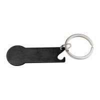 Keyring with shopping cart coin