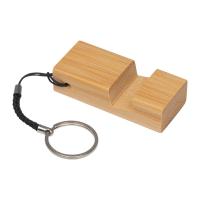 Keychain with mobile stand made from bamboo