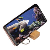 Keychain with mobile stand made from bamboo