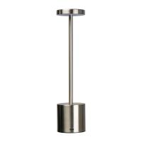 Stainless steel table lamp with rechargeable batte