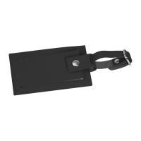 Faux leather luggage tag