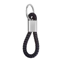 Metal keychain with cord