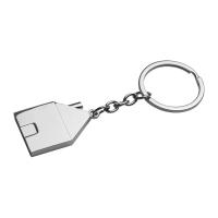 Metal keyring in house shape