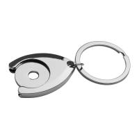 Metal keyring with shopping coin