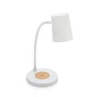Zenara RCS recycled plastic and cork 15W wireless desk lamp
